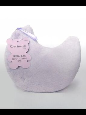 The Crème Shop Teddy Plush Makeup Bag - Light Lavender NWT